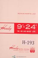 Hendey-Hendey Lathe, 1904 Design, Parts List Manual-12\"-14\"-16\"-18\"-1904 Design-20\"-06